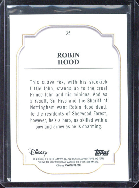 2024 Topps Chrome Disney Robin Hood Black & White Speckle /101 #35