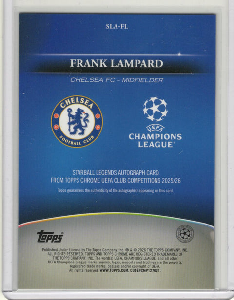2025/26 Topps Chrome UCC Logofractor Frank Lampard Autograph #SLA-FL /10