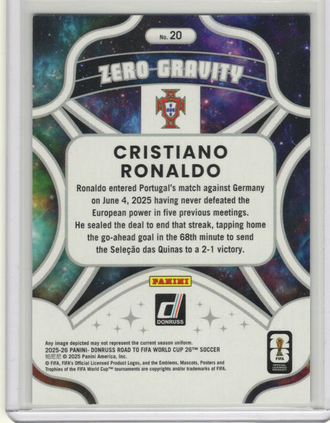 2025/26 Panini Donruss Road To FIFA World Cup '26  Cristiano Ronaldo #20 /199
