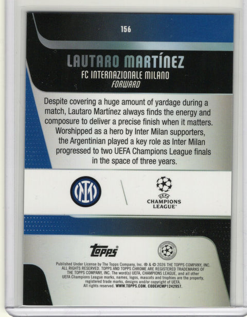 2025/26 Topps Chrome UCC Logofractor Lautaro Martinez /10 #156