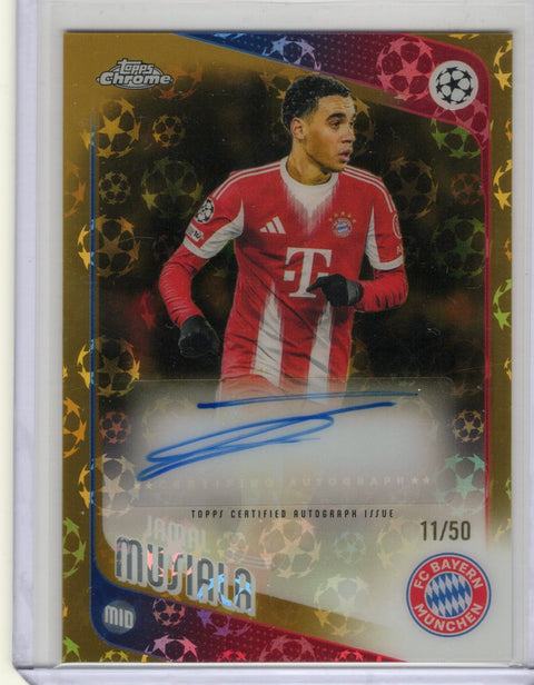 2025/26 Topps Chrome UCC Logofractor Jamal Musiala Autograph /50#CA-JA