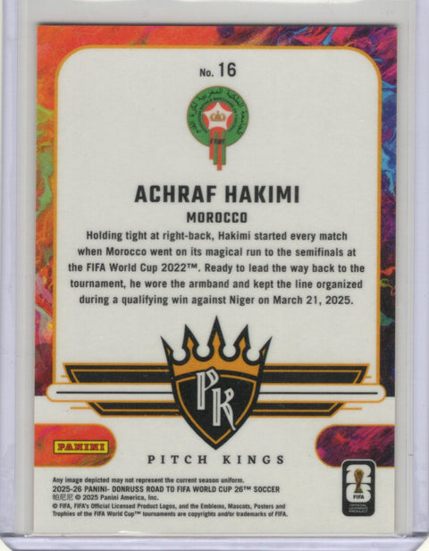 2025/26 Panini Donruss Road to World Cup Achraf Hakimi Pitch Kings /10 #16