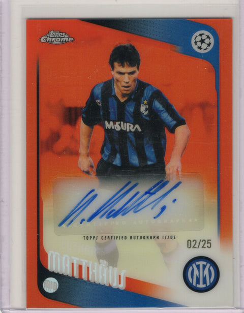 2025/26 Topps Chrome UCC Lothar Matthaus Autograph /25 #CLA-LO