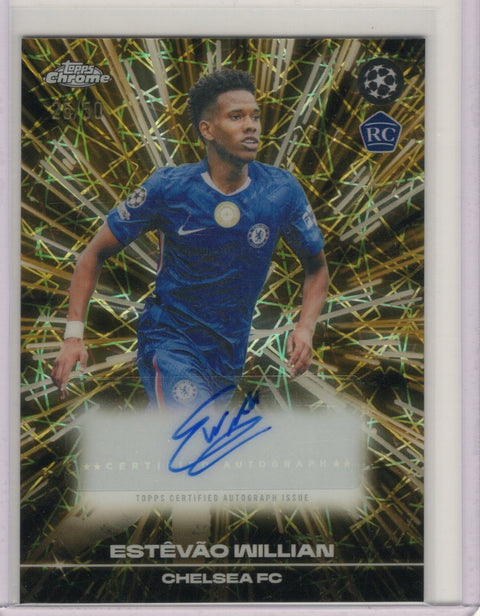 2025/26 Topps Chrome UCC Estevao Black Lazer Autograph /50 #BLA-EW