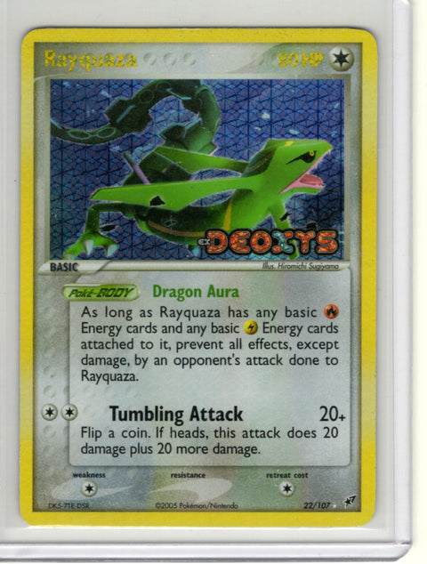 2005 Pokémon EX Deoxys Rayquaza Reverse Holo Stamped 22/107 - EU
