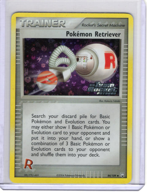 2004 Pokémon EX Team Rocket Returns Pokémon Retriever Reverse Holo Stamped 84/109 - EU