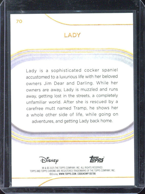 2025 Disney Chrome Sapphire Lady Gold /50 #70