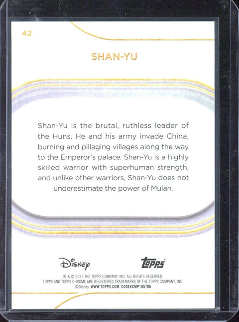 2025 Disney Chrome Sapphire Shan-Yu Purple /15 #42