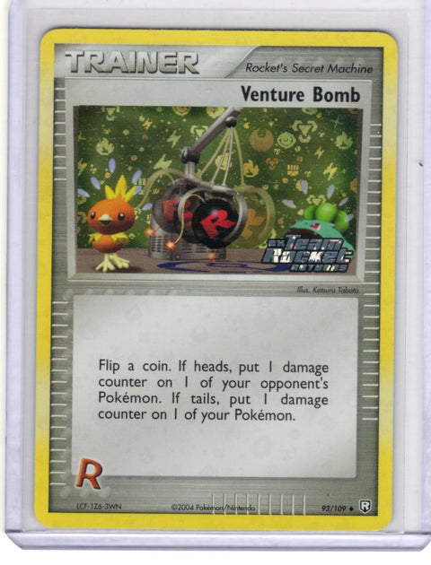 2004 Pokémon EX Team Rocket Returns Venture Bomb Reverse Holo Stamped 93/109 - EU