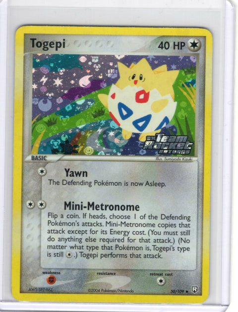 2004 Pokémon EX Team Rocket Returns Togepi Reverse Holo Stamped 50/109 - EU