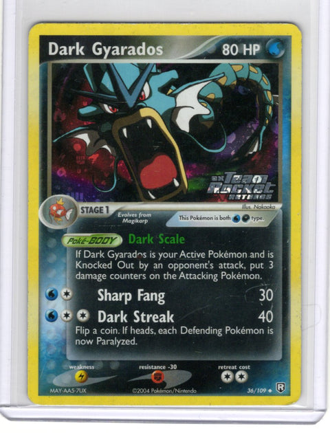 2004 Pokémon EX Team Rocket Returns Dark Gyarados Reverse Holo Stamped 36/109 - EU