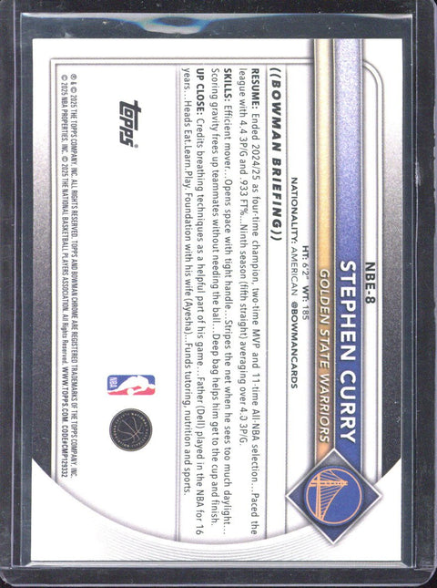 2024-25 Topps Chrome Bowman Stephen Curry Stained Glass #NBE-8