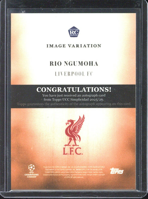 2025-26 Topps Simplicidad UCC Rio Ngumoha RC Autograph /25