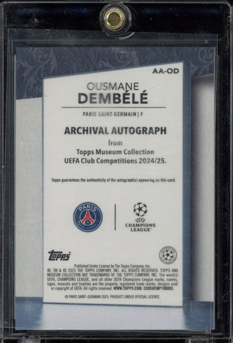 2024-25 Topps Museum UCC Ousmane Dembele Autograph /25 #AA-OD