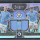 2023-24 Panini Select Erling Haaland / Julian Alvarez Dual Swatches #DS-EJ