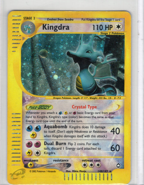 2002 Pokémon Aquapolis Kingdra Holo 148/147 - EU - 2