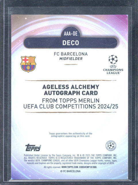 2024-25 Topps Merlin UCC Deco Ageless Alchemy Autograph /99 #AAA-DE