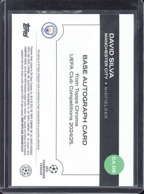 2024-25 Topps Chrome UCC David Silva Autograph /75 CA-DS