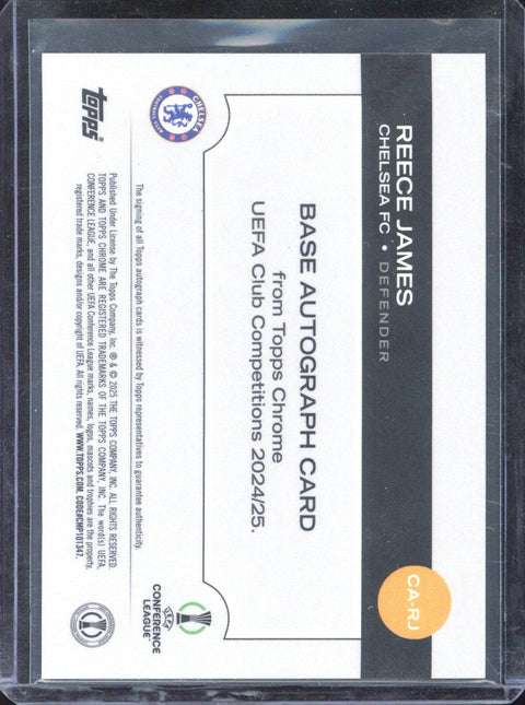 2024-25 Topps Chrome UCC Reece James Autograph /75 #CA-RJ