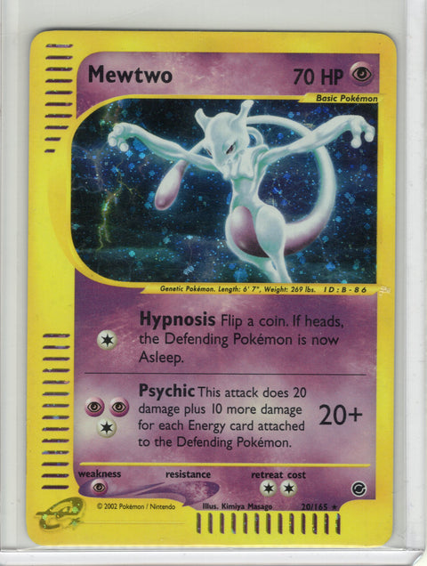 2002 Pokémon Aquapolis Mewtwo Holo 20/165 - EU