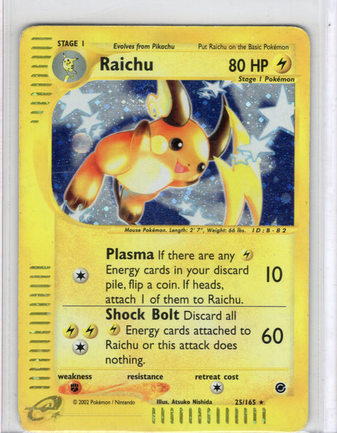 2002 Pokémon Expedition Raichu Holo 25/165 - EU