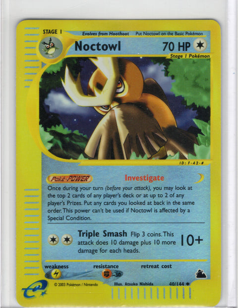 2003 Pokémon Skyridge Noctowl Reverse Holo 40/144 - EU