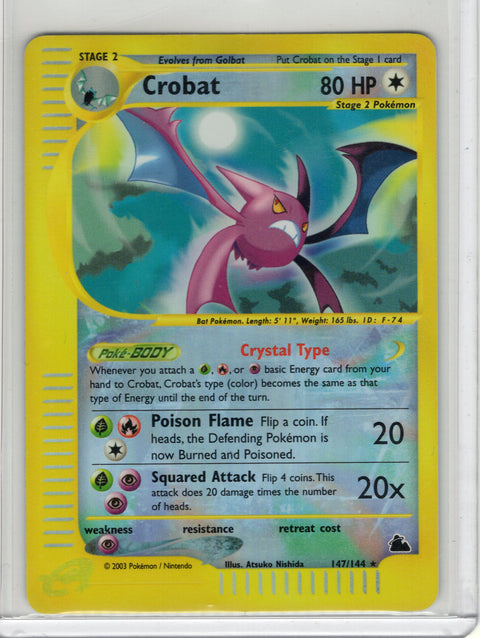 2003 Pokémon Skyridge Crobat Reverse Holo 147/144 - EU