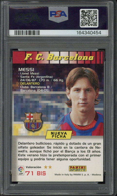 2004-05 Panini Sports Lionel Messi Mega Cracks #71 PSA 6