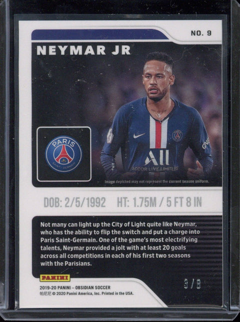 2019-20 Panini Obsidian Neymar Jr. /8 Electric Etch Contra #9