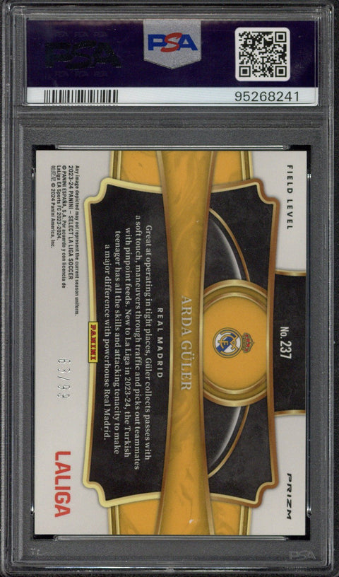 2023-24 Select La Liga Arda Güler Winter Camo /99 #237 PSA 10
