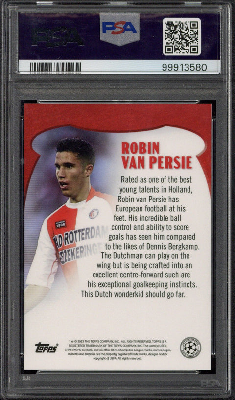 2022 Topps Robin van Persie RC Lost Rookie Blue /10 PSA 10