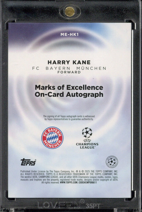 2025-26 Topps UCC Harry Kane Marks of Excellence Autograph /10 #ME-HK1
