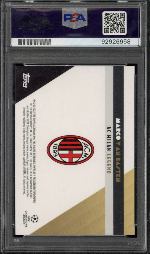 2022-23 Topps Deco UEFA Marco van Basten Gold 1/1 PSA 10
