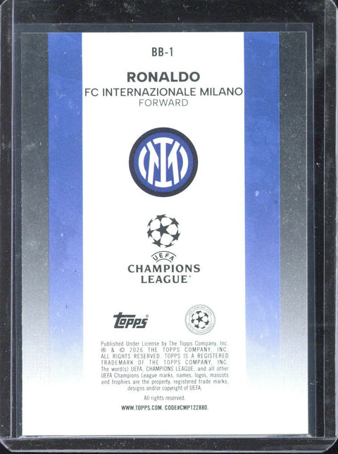 2025-26 Topps UCC Ronaldo Orange Foil /25 BB-1