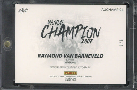2025 Panini PDC Raymond van Barneveld World Champion Autograph 1/1 #AUCHAMP-04