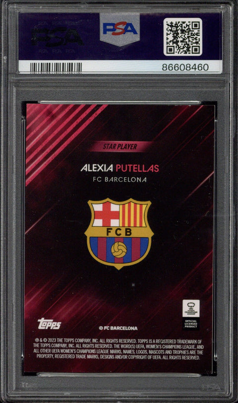 2023 Topps UWCL Knockout Alexia Putellas Autograph /5 PSA 8