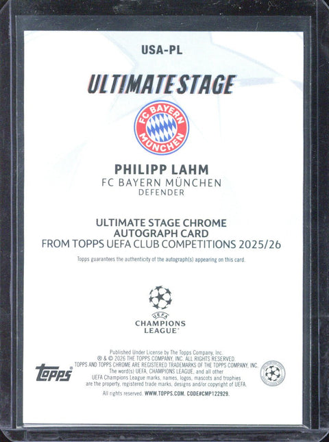 2025-26 Topps UCC Philipp Lahm Ultimate Stage Autograph #USA-PL