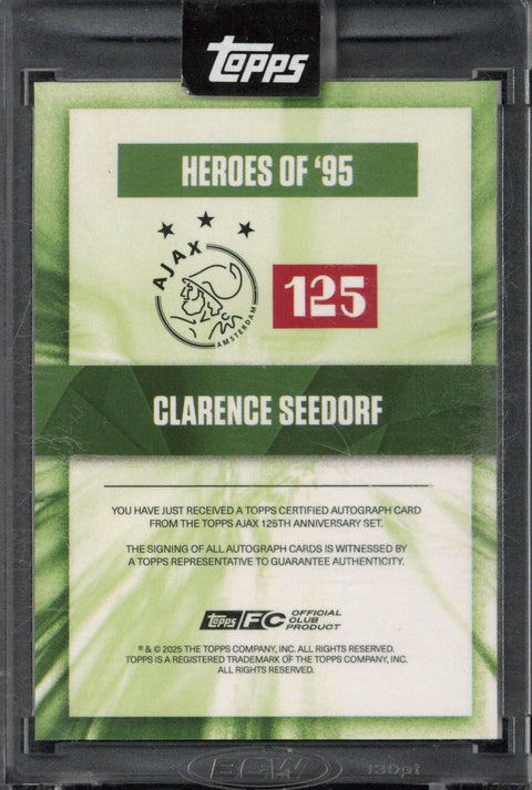 2025 Topps Ajax 125th Anniversary Set Clarence Seedorf Autograph /99