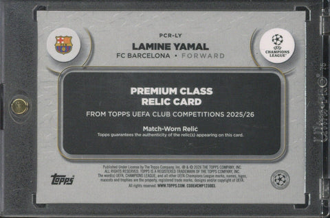 2025-26 Topps UCC Lamine Yamal Premium Class Relic /25 #PCR-LY