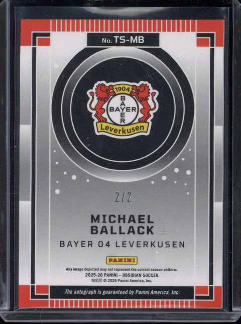 2025-26 Panini Obsidian Michael Ballack Twilight Autograph /2 #TS-MB