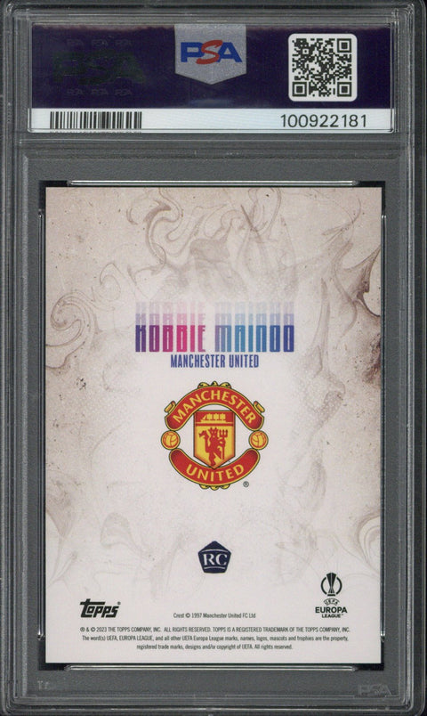 2022-23 Topps Musiala Platinum UEFA Kobbie Mainoo RC Wonderkid Autograph /99 PSA 10 AUTO 9