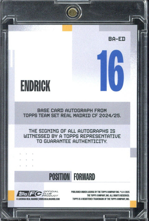 2024-25 Topps Real Madrid Team Set Endrick RC Autograph /99 #BA-ED