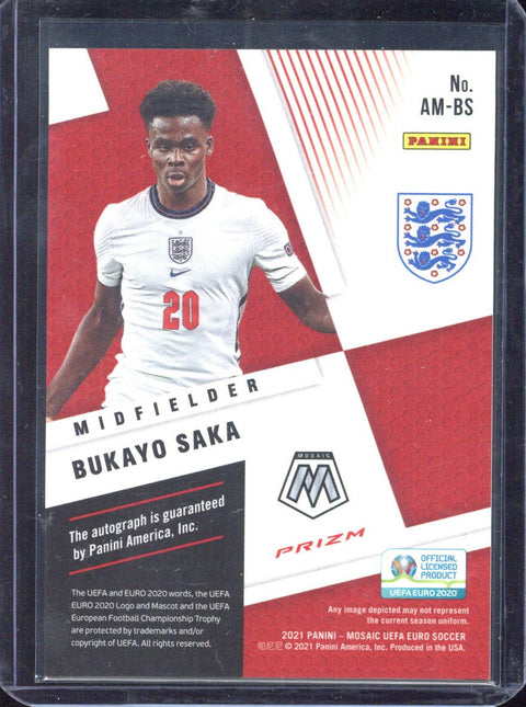 2021 Panini Mosaic UEFA EURO Bukayo Saka Autograph #AM-BS