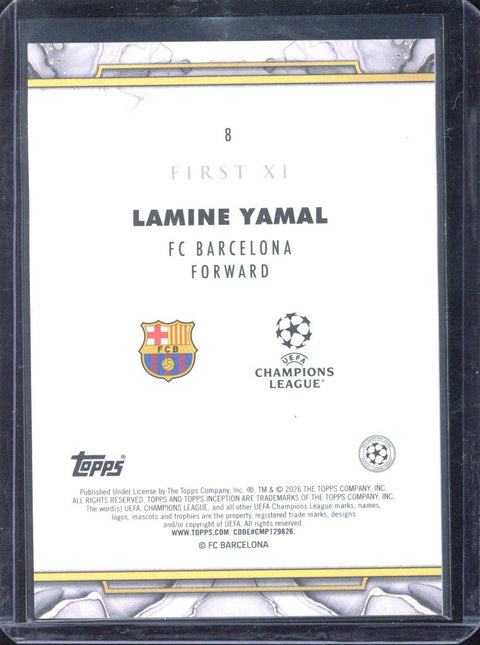2025-26 Topps Inception UCC Lamine Yamal First XI /99 #8