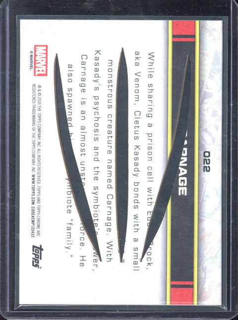 2026 Topps Chrome Marvel Carnage Clawed /10 #022