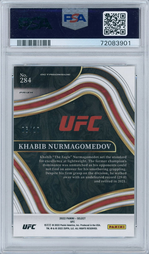 2022 Panini Select UFC #284 Khabib Nurmagomedov Gold Disco Prizm 06/10