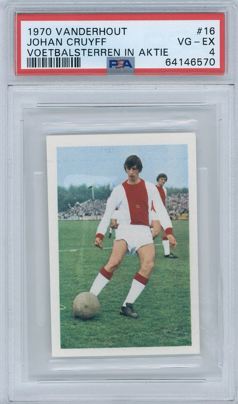 1970 Vanderhout Soccer #16 Johan Cruyff Voetbalsterren in actie PSA 4