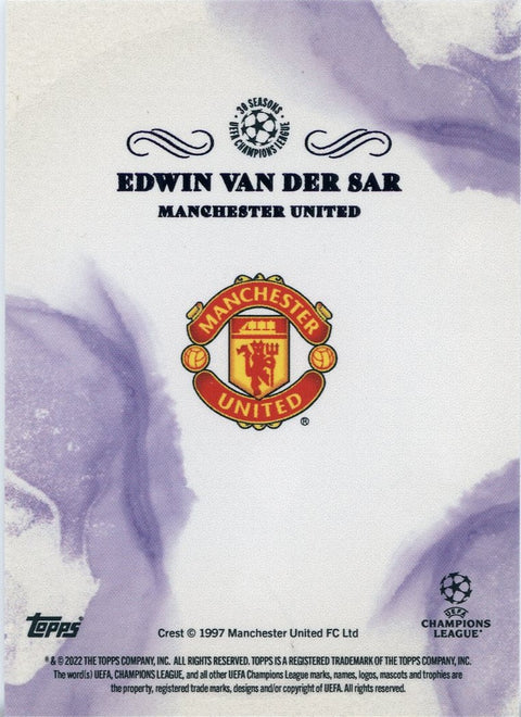 2022 Topps Soccer Pearl Edwin van de Sar 22/25