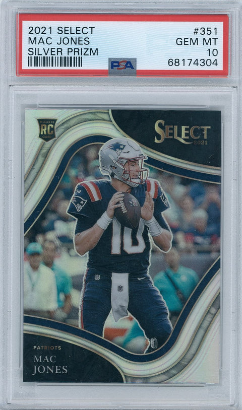 2021 Panini Football Select #351 Mac Jones Silver Prizm PSA 10