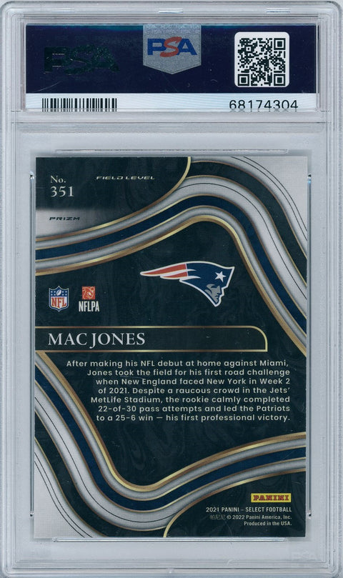 2021 Panini Football Select #351 Mac Jones Silver Prizm PSA 10